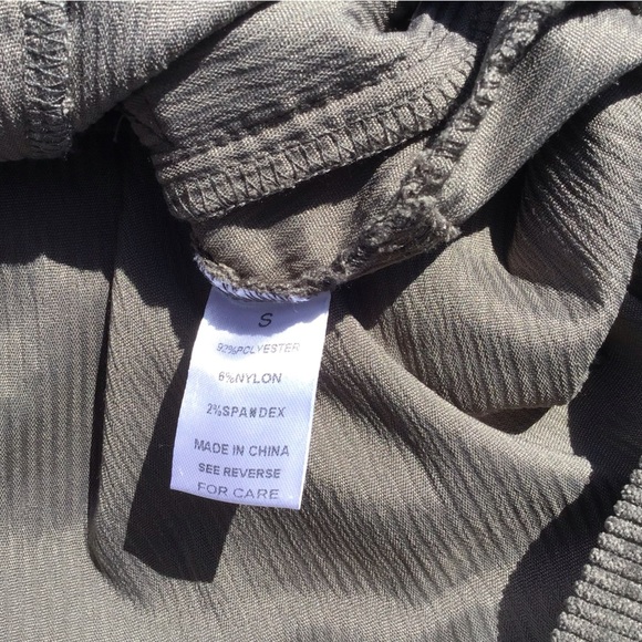 Wishlist Corduroy Mini Charcoal Skirt Pockets Elastic Drawstring Waist Size S - Picture 3 of 4